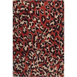 Decotique Luipaardtapijt 300x400 cm Rood