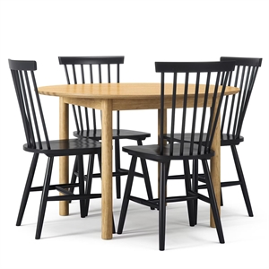 Department Eettafelset Wood Eiken/ Zwart