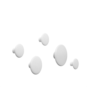 Muuto Dots Hangers Hout Wit 5 St.