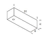 Ilti Luce Driver Met 1 Gat 31x8x6 cm Zwart