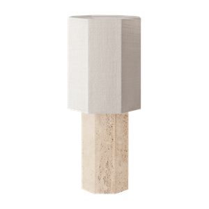 Louise Roe Eight Over Eight Tafellamp Grande Travertine/Jute Wit