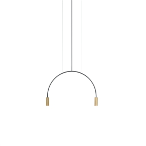 Estiluz Volta 2 Hanglamp 3000K Zwart/ Satijn Goud