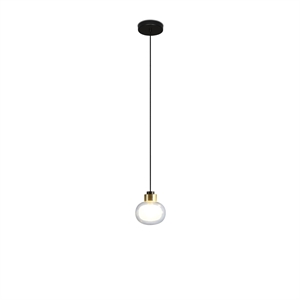 TOOY Nabila 552.22L Hanglamp Zwart/ Geborsteld Messing/ Helder Glas