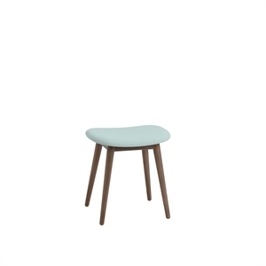 Muuto Fiber Kruk M. Wood Lampenvoet Padded Forest Nap 912/Dark Bruin