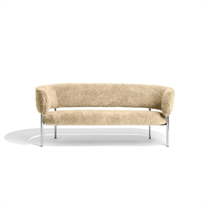 Møbel Copenhagen Font Sofa Schapenvacht Honing/gepolijst Stalen Frame