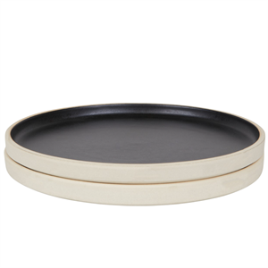 Frama Otto Keramiek Bord Set van 2 Groot Zwart
