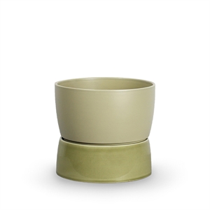 Ro Collection Two Tone Planter Jar Groot Artisjokgroen