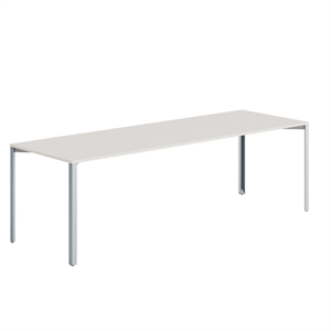 +Halle Grid Tafel 80x240 Katoen Wit/ Licht Grijs