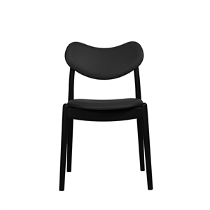 Ro Collection Hybride Eetkamerstoel Gestoffeerd Zwart Gelakt Beukenhout/ Zwart Leer