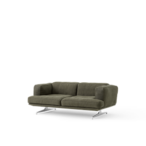 &Tradition Inland AV22 2-zitsbank Clay 0014/gepolijst Aluminium