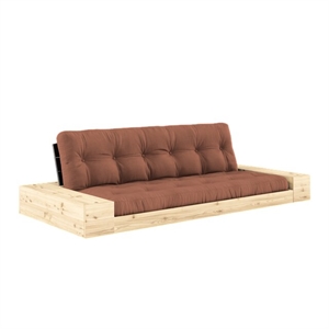 Karup Base met Zijbox en 5-laags Matras Black Night/Clay Brown