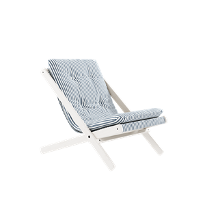 Karup Design Boogie Fauteuil Met Matras Wit Gelakt/Strandblauw