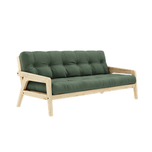 Karup Design Grab Sofa M. 5-laags Matras 756 Olijfgroen/Blank Gelakt