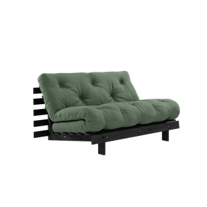 Karup Design Roots Slaapbank met Roots Matras 140x200 Olive Green/zwart Gelakt