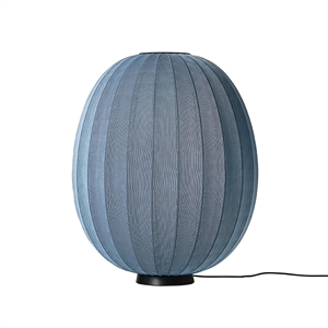 Made By Hand Knit-Wit Hoge/Ovale Vloerlamp Ø65 Blauw Steen