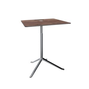Fritz Hansen Little Friend KS13 Bijzettafel, in Hoogte Verstelbaar , Walnoot/gepolijst Aluminium