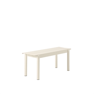 Muuto Lineaire Stalen Bank Gebroken wit 110 X 34 cm