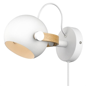 Halo Design DC Wandlamp Ø12 Wit/Eiken