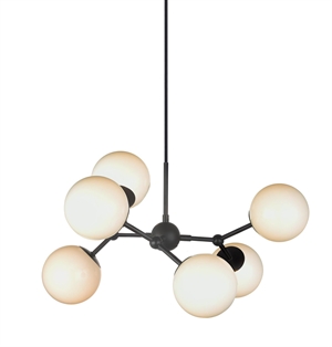 Halo Design Atom Hanglamp Groot Opaal/ Zwart