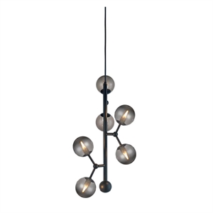 Halo Design Atom Verticale Hanglamp Rook/ Zwart