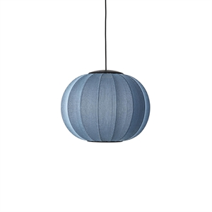 Met de Made By Hand Knit-Wit Ronde Hanglamp Ø45 Blauw Steen LED