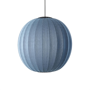 Met de Made By Hand Knit-Wit Ronde Hanglamp Ø75 Blauw Steen LED