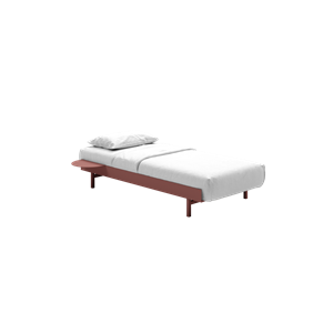 MOEBE Bed Bedframe 90 cm Stoffig Rose