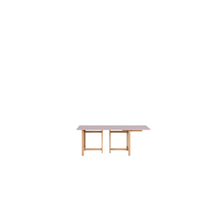 MOEBE Rechthoekige Eettafel 160x90 met 1 Uitschuifbaar Zacht Lila