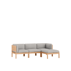 MOEBE Modulaire 3-zitsbank met Zijkanten en Chaise Longue Herfst 101