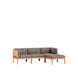 MOEBE Modulaire 3-zitsbank met Zijkanten en Chaise Longue Herfst 331