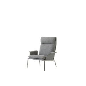 &Tradition Muno LN17 Fauteuil Met Armleuningen & Hoge Rug Donker Chroom/Hallingdal 0126