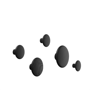 Muuto Dots Hangers Hout Zwart 5 St.