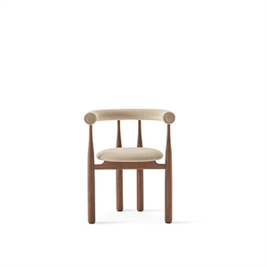 New Works Bukowski eetkamerstoel Walnoot/ Megan 26 Beige