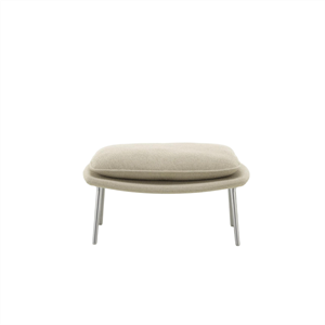 Vitra Slow Ottoman Flocca 0650/ Beige 02/ Chroom