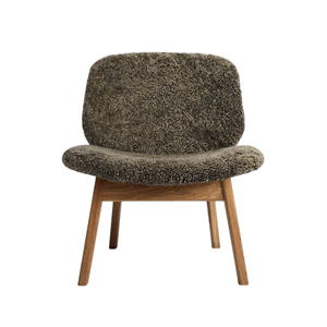 Ro Collectie Pandora Fauteuil Gestoffeerd Geolied Eiken/Schapenvacht Sahara