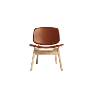 Ro Collectie Pandora Fauteuil Gestoffeerd Zeepbehandeld Eiken/Calvados Leer
