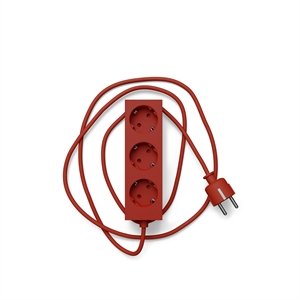 Pedestal Power Bar Stekkerdoos 200 cm Brandend Rood
