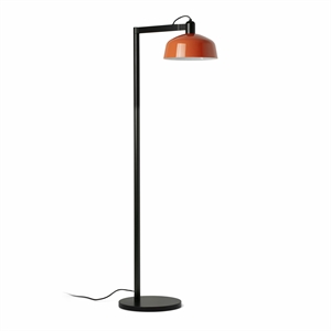 Faro TATAWIN Vloerlamp Satijn Zwart/ Roodachtig Oranje