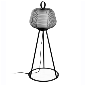 Faro NARA Buiten Vloerlamp Mat Zwart/ Opaal Wit
