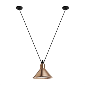Lampe Gras N323 L Conische Hanglamp Ruw Koper/ Wit