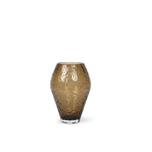 Ro Collectie Gebroken Glazen Vaas Klein Sepia Bruin
