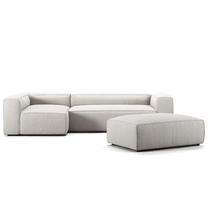 Decotique Grand 4-zitsbank Divan Open End met Voetenbank Links Moonwhite