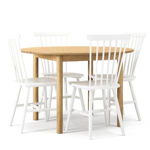 Department Eettafelset Wood Eiken/ Wit