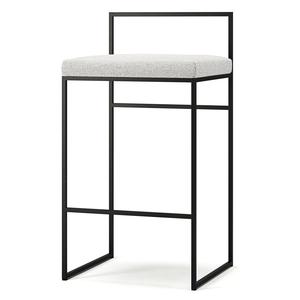 Department Barkruk met Rugleuning 80 cm Zwart/ Pacific White