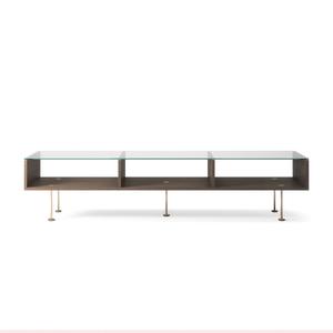 Decotique Vogue salontafel 45x165 donker eiken/ Messing