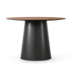 Decotique Social Eettafel 110 Walnoot/ Zwart/ Eiken