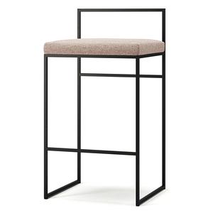 Department Barkruk met Rugleuning 80 cm Zwart/ Lichtroze