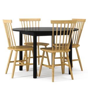 Eettafelset van Department Wood , Zwart/eiken