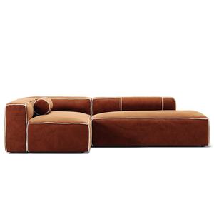 Decotique Grand Hue 3-zits loungebank open einde rechts Moonwhite/ Koperen