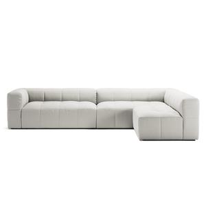 Decotique Mure 4-zitsbank met Open Uiteinde Rechts, Stoom/ Wit